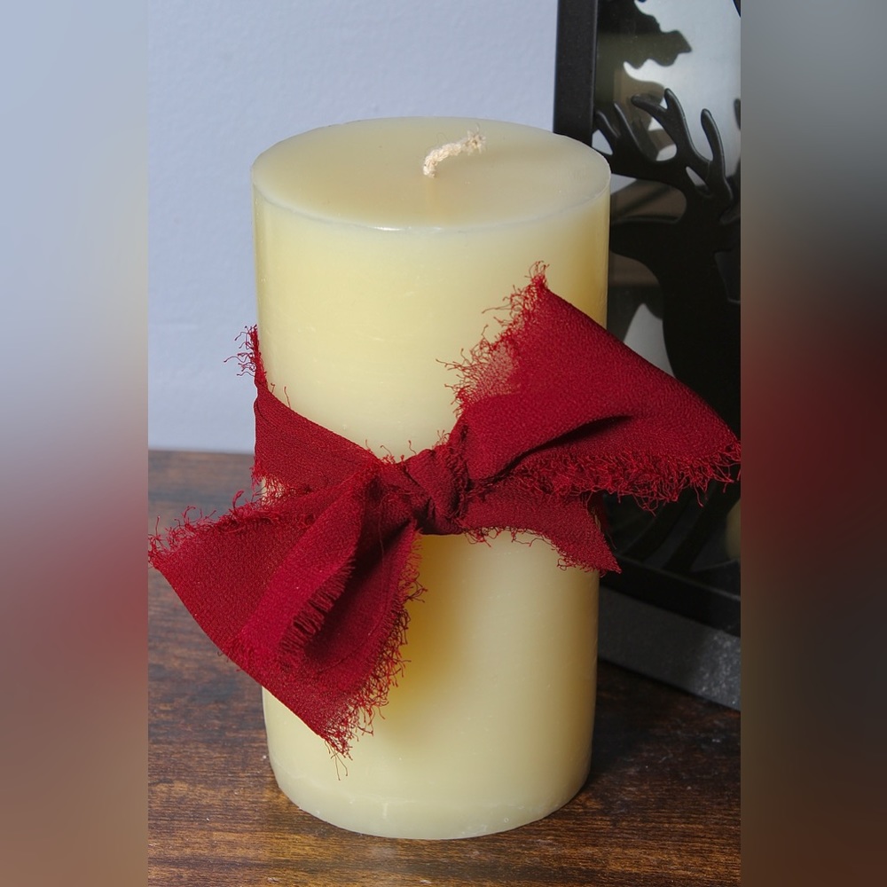 White Beeswax 450g Pillar Candles 100% Natural Pure Honey Bees Wax Handmade